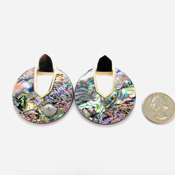 Marble Circle Statement  Mix Color Statement Earrings | - Picture 2 of 2